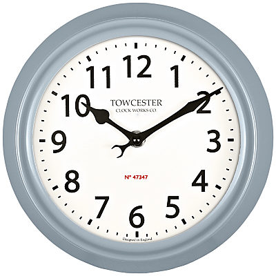 Acctim Shelton Dusk Outdoor Wall Clock, Dia.21.5cm Blue Acctim Shelton Dusk Outdoor Wall Clock, Dia.21.5cm Blue